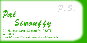 pal simonffy business card